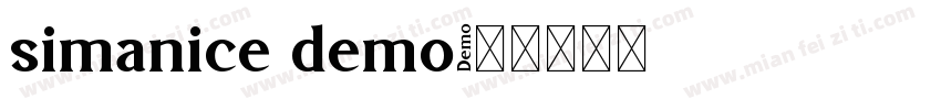simanice demo字体转换